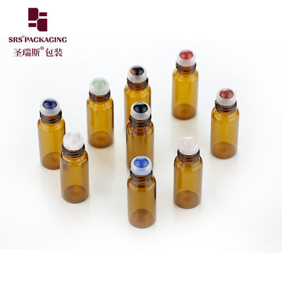 comprare BLP-3ML 3ML Perfume Amber Glass Roll On Bottle Con Gemme Ball fabbricazione online