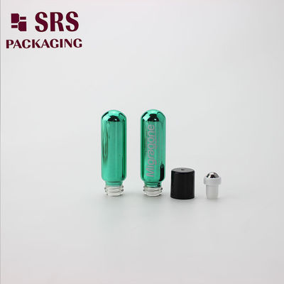 acheter Essai de parfum en rouleau vert métallique sur bouteille 4 ml avec boule de rouleau en acier à capuchon noir fabrication en ligne