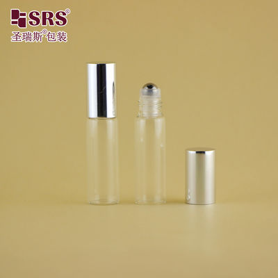 comprare Flacone roller ball in vetro a tenuta stagna al 100% trasparente da 5 ml per oli essenziali e profumi fabbricazione online