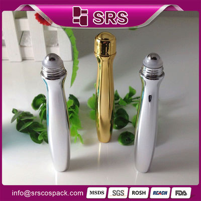 Buy 15ml plastic roll on container with Aulinum cap for personal care, stainess steel roller b online manufacture