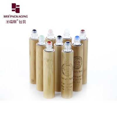 Beli BG(GEM)-10ML Kontainer Bambu Organik Kosong Untuk Ekstrak Rumput Dengan Rumah Insersi PE Putih Dengan Bola Batu permata Jade pembuatan online