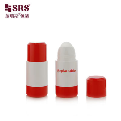 Buy 50ml 75ml Round Design Double Wall Empty White Roll On Bottle Primary Package for Pain Relief Gel with Matte Frosted Mould online manufacture