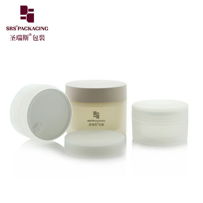 acheter SRSJK-100g 150g 200g 250g Pot écologique en plastique blanc avec double paroi contenant pour injection de moisissure congelée avec couvercle à vis pour crème au beurre avec sérigraphie fabrication en ligne