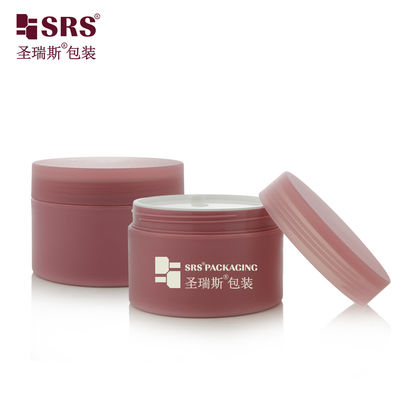 ซื้อ SRSJK-200g Hot Red Custom Design กระป๋องพลาสติก PP กลมเปล่า พร้อมปลายสกรู พร้อมแผ่นแผ่นสําหรับปิดอากาศสําหรับบรรจุเนยครีม การผลิตออนไลน์