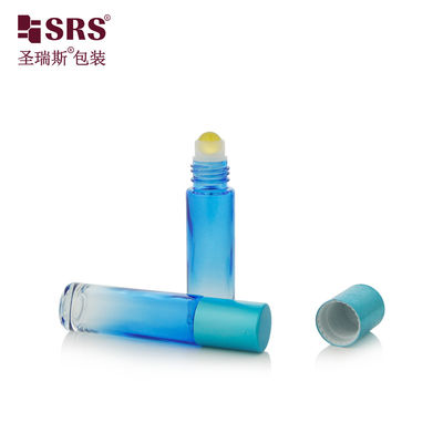 kupować BLPM-10ml Gradient Sky Blue Industrial Glass Perfume Roller For Personal Care Używany do pakowania esencji do pielęgnacji skóry produkcja online