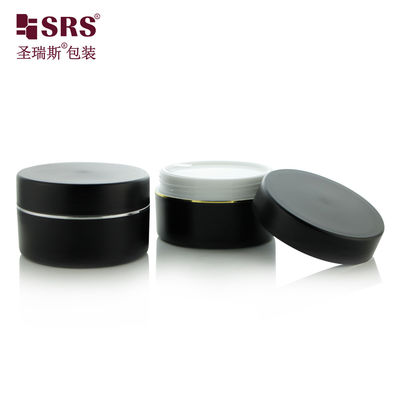 comprare SRSJK-100g Eco-friendly Cosmetic Packaging Solutions Men Cosmetic Black 100g Crema Bottone In Plastica Per Scrub del Corpo fabbricazione online