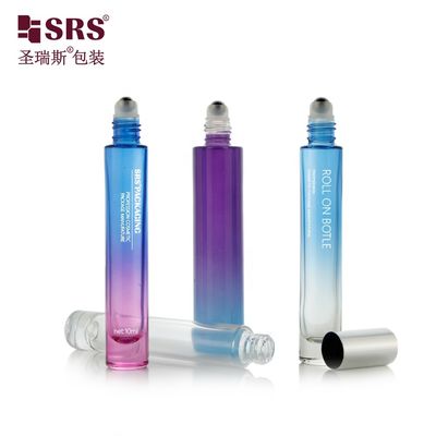acheter Flacon à bille en verre personnalisé de 10 ml et 15 ml, cylindrique, fin, rond, à parois épaisses et fond épais, pour huiles essentielles et parfums fabrication en ligne