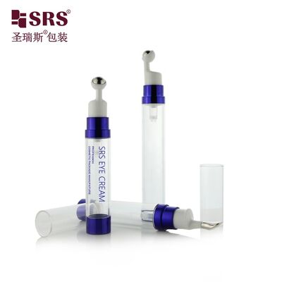 Beli Sampel Gratis Rol Bola Baja Berkualitas 8ml 10ml 15ml Plastik PETG Eye Cream Airless Roller Bottle pembuatan online
