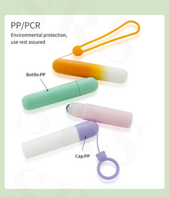 acheter Flacon à bille vide mignon vert 25 ml RPPG, conteneur en plastique PP PCR avec bille à rouleau en plastique pour sérum capillaire fabrication en ligne