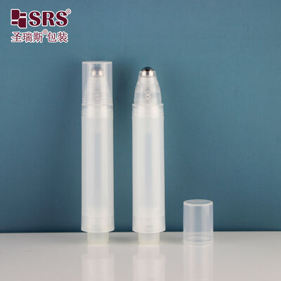 acheter AY-10ML Bouteille en rouleau en plastique naturel transparent en gros avec rouleau sans air sur le bouchon pour la crème pour les yeux en émulsion fabrication en ligne