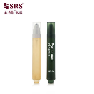 comprar Embalagem de frasco roll-on de plástico AY-15ml com acabamento fosco verde pastel e esfera de metal para creme Fabricação em linha