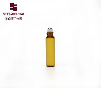 Acquistare Flacone in vetro tubolare vuoto da 5 ml con sfera in acciaio inossidabile, tappo in plastica, mini fiala per olio cosmetico fabbricazione online