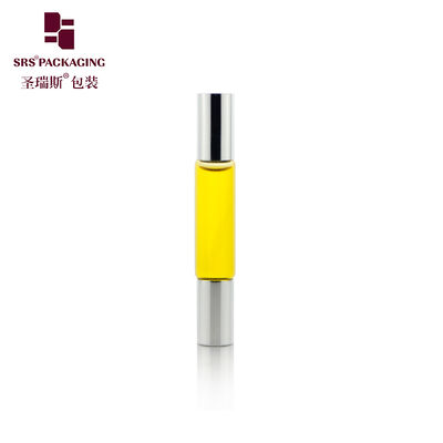 Acquistare Riempitibile 10 ml Single Chamber Double-Roller Glass Roll-On Bottle Two Ends Roller Vial Custom Cosmetic Packaging fabbricazione online