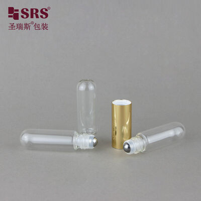 Buy 5ml+5ml Round Head 2 In 1 Dual Tube Glass Roll On Bottle Double-ended Roller Bottle For Cuticle Oil Essential Oil online manufacture