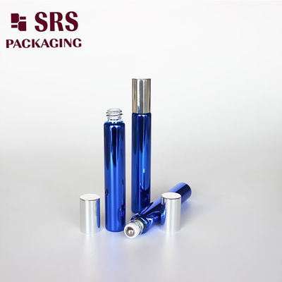 주문 SRS 화장품 빈 10ml 블루 컬러 유리 롤 온 세럼 병 온라인 제조
