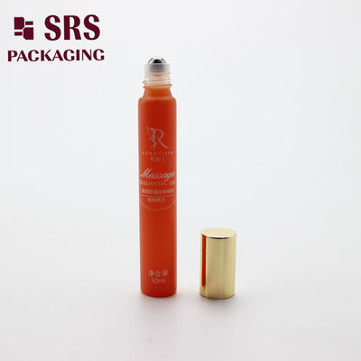buy SRS cosmetic 10ml orange color glass perfume roller ball bottle for oil online manufacture