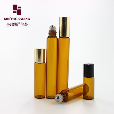 Mua Nhựa kính nước hoa Amber rỗng trên chai 3ml 5ml 10ml với quả bóng kim loại sản xuất trực tuyến