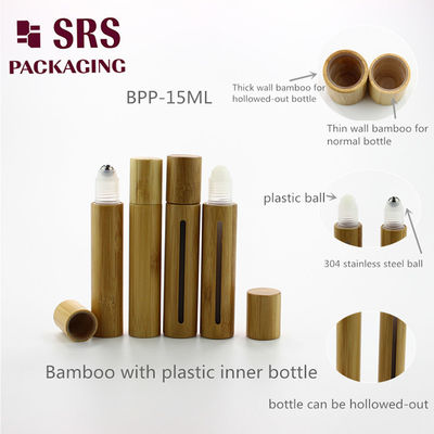 kopen SRS Lege Cosmetische Echte Bamboe Plastic Roll-On Fles 5ml 8ml 10ml 15ml online vervaardiging