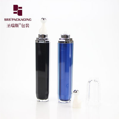 Beli SRS Kosmetik Serum Mata Akrilik Empty Roll On Bottle Hitam 15ml Dengan Tutup Jelas pembuatan online