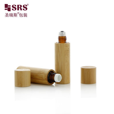 acheter Bouteille à bille en verre cosmétique de 5 ml en bambou pour huiles essentielles et parfums fabrication en ligne