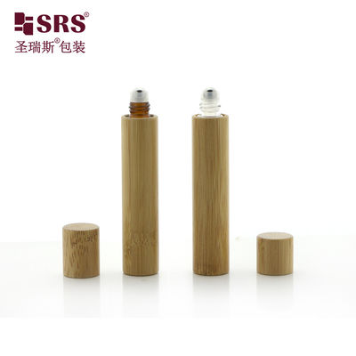 Beli Portable 10ML Empty Bamboo Roll On Dengan Bamboo Cap Botol Amber Jelas Botol Window Skylight Desain Di Stok pembuatan online