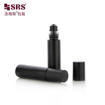 Buy Glass Matte Black Roll On Container with Customizable Color and Logo for Portable Perfume Bottle online manufacture