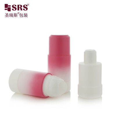 RPPE(P)-Frasco Roll-on Cosmético de 75ml em Forma de Cilindro de Plástico PP PCR com Revestimento Gradiente e Cor Personalizada com Frasco de Recarga para Embalagem de Gel Relaxante Muscular