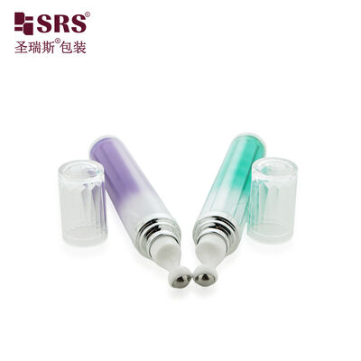 LR001-15ML 20ML Coating Blue Colored Acrylic Premium Eye Serum Lotion Pump Roller Bottle Contaienr