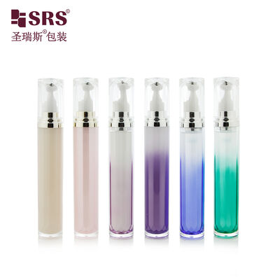 LR001-15ML 20ML Acrylic Thick Double Wall Roller Bottle Container With Diptube Pump For Cosmetic Packaging
