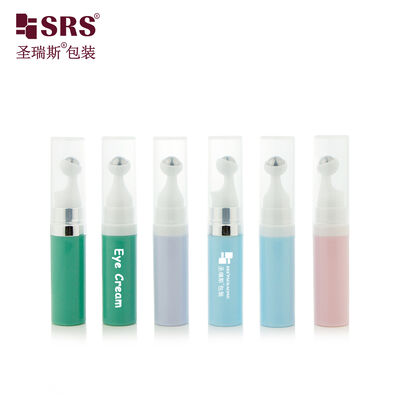 7.5ml Mini Size Portable Multi-Color Pastel Eye Cream Roller Bottles Clear Natural Cap