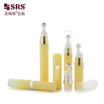 Pastel Yellow Gold Series Cosmetic Eye Serum Roll-On Bottle for Massage & Skincare 7.5ml 10ml 15ml