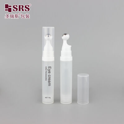 A0035-7.5ml 10ml 15ml PP PCR Natural Plastic Airless Roller Bottle with Metal Ball for Facial Care Cosmetic Packaging