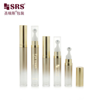 7.5ml 10ml 15ml Gradient Gold Eye Cream Roller Bottle with Metal Applicator