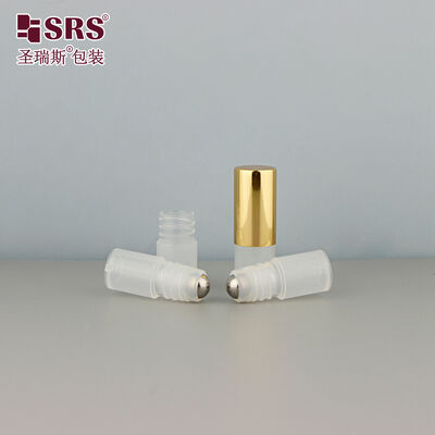 Wholesale 2ML Mini  Plastic Roller Bottle Refillable Roll On Bottle With Aluminium Cap Steel Ball