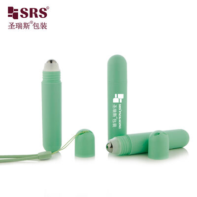 25ml Empty Plastic Roll-on Bottle Round Bottom with Round Cap and Steel Ball