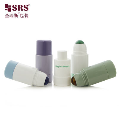 Replaceable Gemstone Roll-on Bottle Empty Cosmetic Container For Deodorant