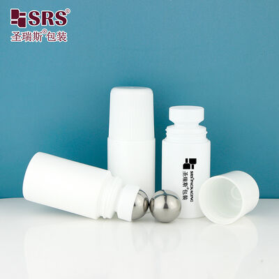 Wholesale 60ml Round Cylinder Large‑capacity Plastic Roller Bottle Empty Roll‑on Packaging