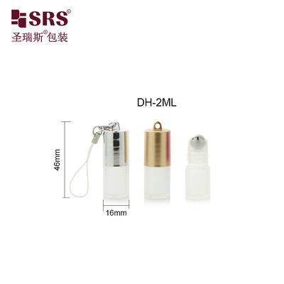 Small 2ml Plastic Roll On Bottle Pull Ring Cap Travel Size Perfume Oil Sample Cosmetic Bottle Bulk Supply