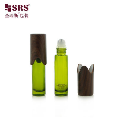 Wholesale 5ml 8ml 10ml Glass Roller Bottle Unique Special Shape Cap Empty Roll‑on Container