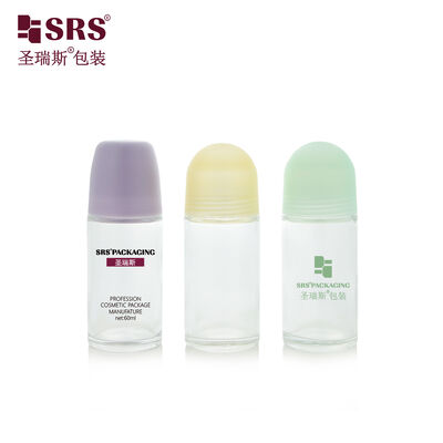 60ml Empty Cylindrical Glass Roller Bottle Large Volume For Body Oil Perfume Packaging