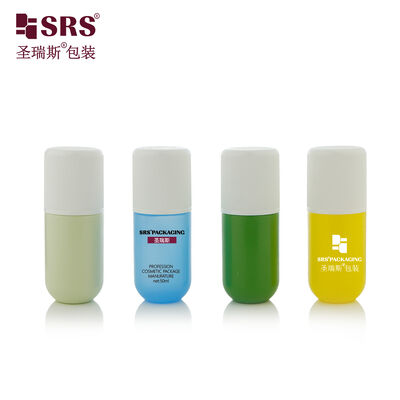 50ml Empty Round Bottom Deodorant Roll-on Bottle, Roller Bottle With Double Layer Childproof Cap